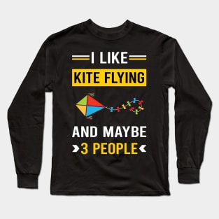 3 People Kite Flying Kites Long Sleeve T-Shirt